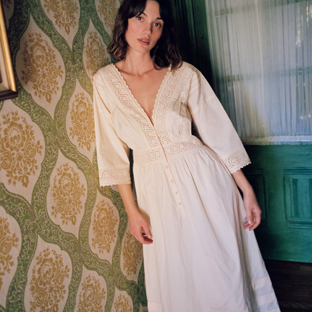 Christy Dawn Florentine Dress In Cream S